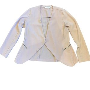 Elodie Pink Open Blazer‎ with Faux Zipper Detail Women’s Size Medium